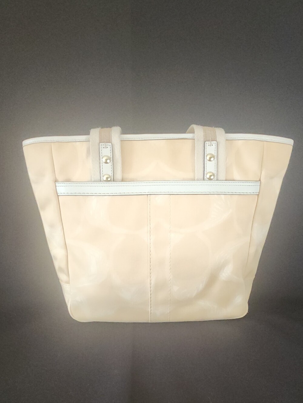 Coach Hampton Signature Jacquard Tote in Khaki - Picture 8 of 16